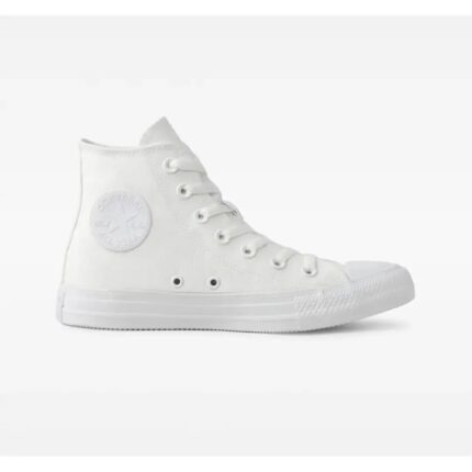 Chuck Taylor All Star Monochrome Canvas Cano Alto Branco